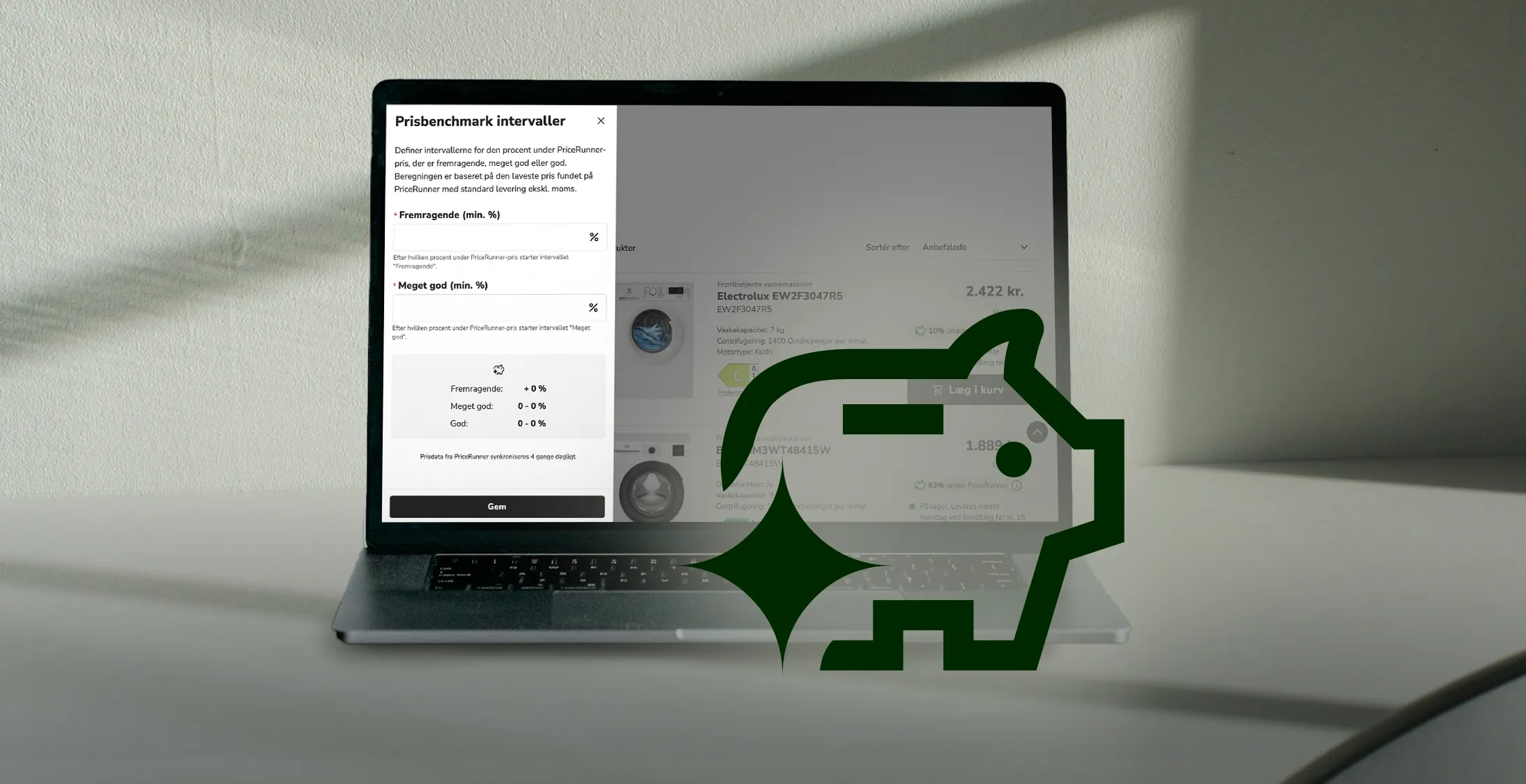 A pig over a computer.