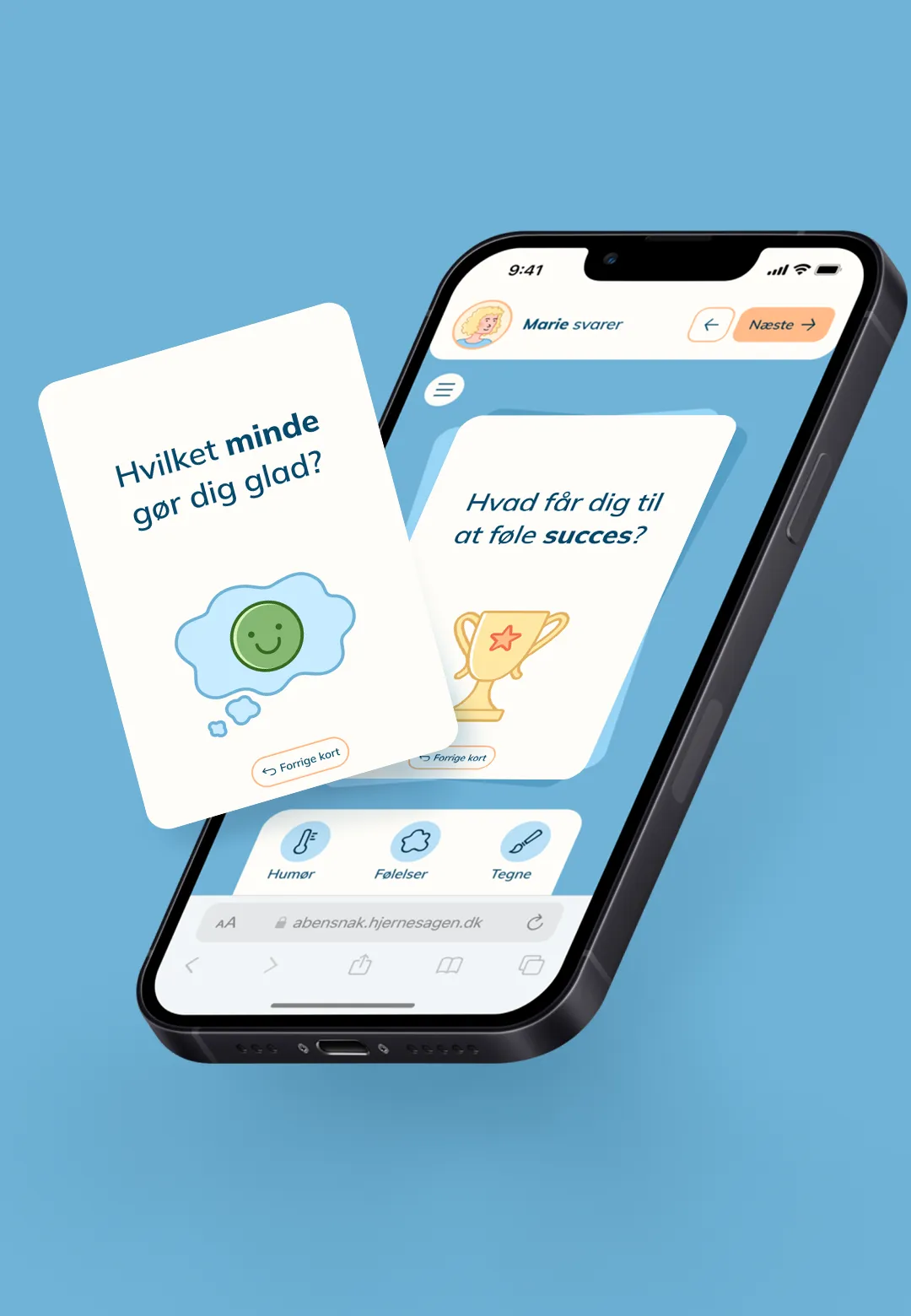 Mobile with swipping cards UI